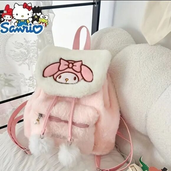 New Fuzzy Hello Kitty "Backpack - Picture 1 of 1